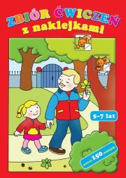 Okładka książki Zbiór ćwiczeń z naklejkami 5-7 lat