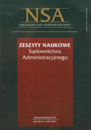 Opakowanie Zeszyty Naukowe Sądownictwa Administracyjnego 5/2011