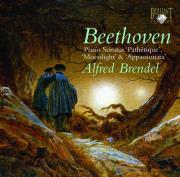 Beethoven: Piano Sonatas 'Pathétique', 'Moonlight' & 'Appassionata'. Autor: Alfred Brendel. Dadada.pl Okładka książki Beethoven: Piano Sonatas 'Pathétique', 'Moonlight' & 'Appassionata'