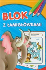 Blok z Łamigłówkami - Słoń. Autor: praca zbiorowa. Dadada.pl Okładka książki Blok z Łamigłówkami - Słoń