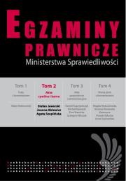 Okładka książki Egzaminy prawnicze Ministersrwa Sprawiedliwości t.2