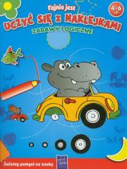 Okładka książki Fajnie jest uczyć się z naklejkami - Zabawy log..