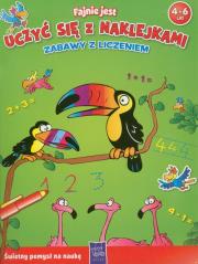 Okładka książki Fajnie jest uczyć się z naklejkami - Zabawy...