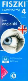FISZKI język angielski Słownictwo 4. Autor: Patrycja Wojsyk (red.). Dadada.pl Okładka książki FISZKI język angielski Słownictwo 4
