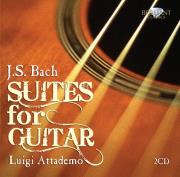J. S. Bach: Suites for Guitar. Autor: Luigi Attademo. Dadada.pl Okładka książki J. S. Bach: Suites for Guitar