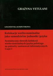 Okładka książki Kolokacje werbo-nominalne jako samodzielne jednostki języka