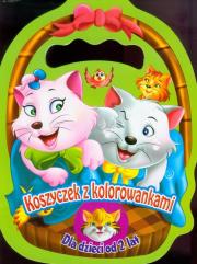 Koszyczek z kolorowankami - Kotki. Autor: praca zbiorowa. Dadada.pl Okładka książki Koszyczek z kolorowankami - Kotki