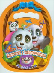 Koszyczek z kolorowankami - Pandy. Autor: praca zbiorowa. Dadada.pl Okładka książki Koszyczek z kolorowankami - Pandy