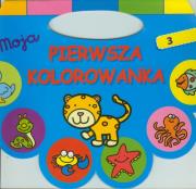 Moja pierwsza kolorowanka niebieska. Autor: praca zbiorowa. Dadada.pl Okładka książki Moja pierwsza kolorowanka niebieska