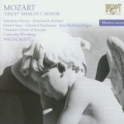 Mozart: Great Mass in C minor. Autor: Valentina Fracas, Annemarie Kremer, Daniel Sans, Christof Fischesser. Dadada.pl Okładka książki Mozart: Great Mass in C minor
