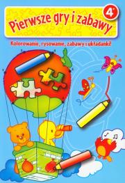 Okładka książki Pierwsze gry i zabawy 4+ niebieska
