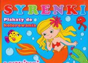 Plakaty z naklejkami - Syrenki. Autor: praca zbiorowa. Dadada.pl Okładka książki Plakaty z naklejkami - Syrenki