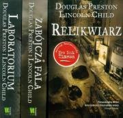 Relikwiarz / Zabójcza fala / Laboratorium. Autor: Douglas Preston, Lincoln Child. Dadada.pl Okładka książki Relikwiarz / Zabójcza fala / Laboratorium