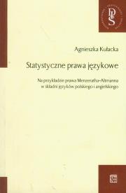 Statystyczne prawa językowe. Autor: Kułacka Agnieszka. Dadada.pl Okładka książki Statystyczne prawa językowe