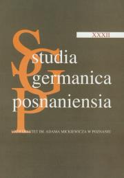 Opakowanie Studia Germanica Posnaniensia XXXII