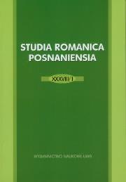 Opakowanie Studia Romanica Posnaniensia XXXVIII/1
