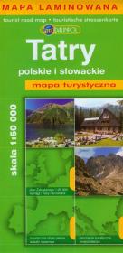Okładka książki Tatry polskie i słowackie mapa turystyczna