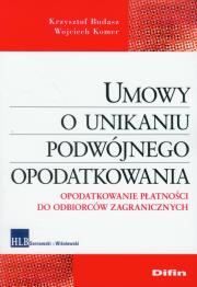 Okładka książki Umowy o unikaniu podwójnego opodatkowania
