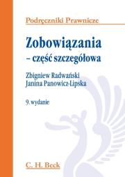 Zobowiązania część szczegółowa. Autor: Radwański Zbigniew, Panowicz-Lipska Janina. Dadada.pl Okładka książki Zobowiązania część szczegółowa