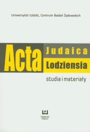 Opakowanie Acta Judaica Lodziensia 1/2011