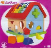 Drewniany domek kształtów z liczydłem. Wydawca: Simba Toys. Dadada.pl Opakowanie Drewniany domek kształtów z liczydłem