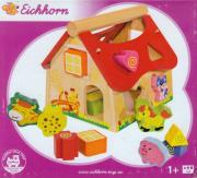 Drewniany domek kształtów. Autor: Eichhorn. Dadada.pl Okładka książki Drewniany domek kształtów