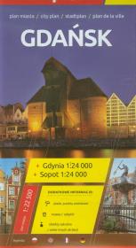 Okładka książki Gdańsk Gdynia Sopot plan miasta  1:22 500