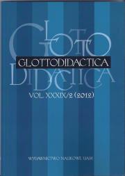 Glottodidactica XXXIX/2 (2012). Wydawca: Wydawnictwo Naukowe UAM. Dadada.pl Opakowanie Glottodidactica XXXIX/2 (2012)