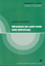 Okładka książki Mikropłatności jako czynnik rozwoju handlu elektronicznego