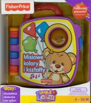 Misiowe kolory i kształty Książeczka zgadywanka. Wydawca: Fisher-Price. Dadada.pl Opakowanie Misiowe kolory i kształty Książeczka zgadywanka