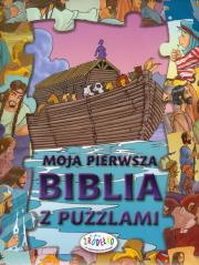 Moja pierwsza Biblia z puzzlami. Autor: praca zbiorowa. Dadada.pl Okładka książki Moja pierwsza Biblia z puzzlami