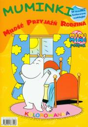 Opakowanie Muminki Miłość przyjaźń rodzina Kolorowanka