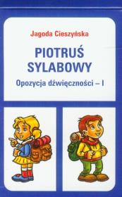 Piotruś sylabowy - Opozycja dźwięczności I WE. Autor: Cieszyńska Jagoda. Dadada.pl Okładka książki Piotruś sylabowy - Opozycja dźwięczności I WE