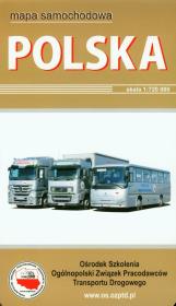 Opakowanie Polska mapa samochodowa w twardej okładce