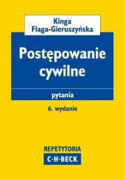 Postępowanie cywilne Pytania. Autor: Flaga-Gieruszyńska Kinga. Dadada.pl Okładka książki Postępowanie cywilne Pytania