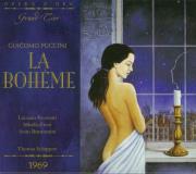 Puccini: La Boheme. Autor: Luciano Pavarotti, Mirella Freni, Sesto Bruscantini, RAI Symphony Orchestra & Chorus. Dadada.pl Okładka książki Puccini: La Boheme