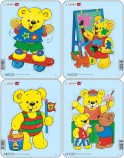 Opakowanie Puzzle Misie 4 plansze