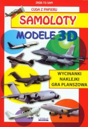 Samoloty Modele 3D Cuda z papieru. Autor: praca zbiorowa. Dadada.pl Okładka książki Samoloty Modele 3D Cuda z papieru