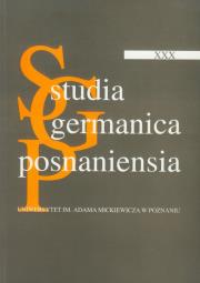 Opakowanie Studia Germanica Posnaniensia XXX