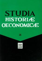 Opakowanie Studia Historiae Oeconomicae 26
