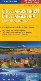 Opakowanie Travelmag Chile / Argentina / Paraguay / Uruguay 1:4000000