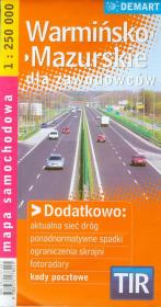 Opakowanie Warmińsko-mazurskie TIR mapa dla zawodowców