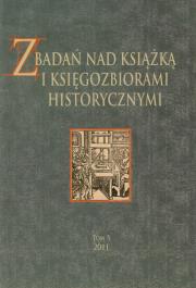 Opakowanie Z badań nad ksiażką i księgozbiorami historycznymi tom 5