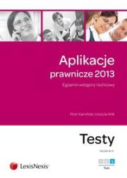 Okładka książki Aplikacje prawnicze 2013 Testy t.3