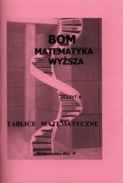 BOM Matematyka Wyższa. Tablice matematyczne. Autor: Regel Wiesława. Dadada.pl Okładka książki BOM Matematyka Wyższa. Tablice matematyczne
