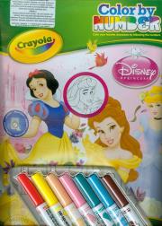 Okładka książki Crayola Kolorowanie po numerach Disney Księżniczki