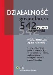 Działalność gospodarcza. Autor: Agata Kamińska  ((red. naukowa)). Dadada.pl Okładka książki Działalność gospodarcza