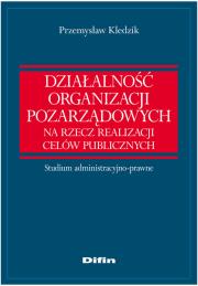 Okładka książki Działalność organizacji pozarządowych