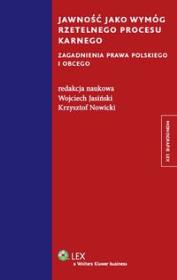 Okładka książki Jawność jako wymóg rzetelnego procesu karnego