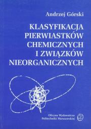 Okładka książki Klasyfikacja pierwiastków chemicznych i związków nieorganicznych